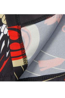 Style Core Aesthetics, New Style Trends Two Piece Crane Print Kimono + Shorts