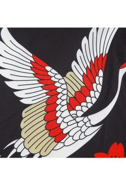 Style Core Aesthetics, New Style Trends Two Piece Crane Print Kimono + Shorts