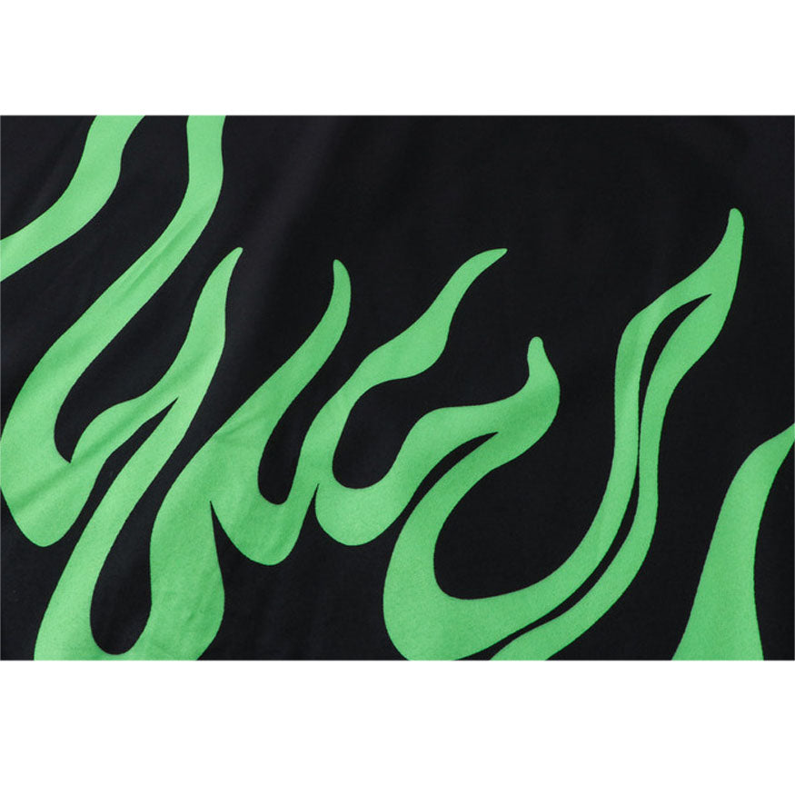 Style Core Aesthetics, New Style Trends Two Piece Flame Print Shirt + Shorts Style Core Aesthetics, New Style Trends Two Piece Flame Print Shirt + Shorts