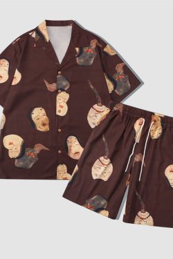 Style Core Aesthetics, New Style Trends Two Piece Japanese Style Shirt + Shorts