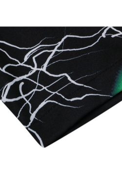 Style Core Aesthetics, New Style Trends Two Piece Lightning Print Shirt + Shorts