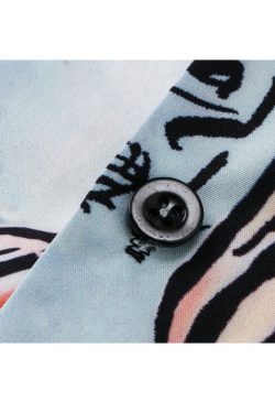 Style Core Aesthetics, New Style Trends Two Piece Tiger & Rose Print Shirt + Shorts