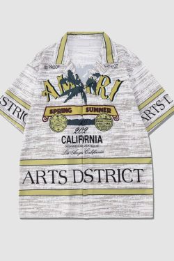 Style Core Aesthetics, New Style Trends Two Piece Vintage Print Shirt + Beach Shorts