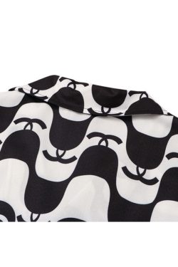 Style Core Aesthetics, New Style Trends Two Piece Wave Print Shirt + Shorts