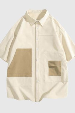 Style Core Aesthetics, New Style Trends Two-Tone Oversized Utility Shirts