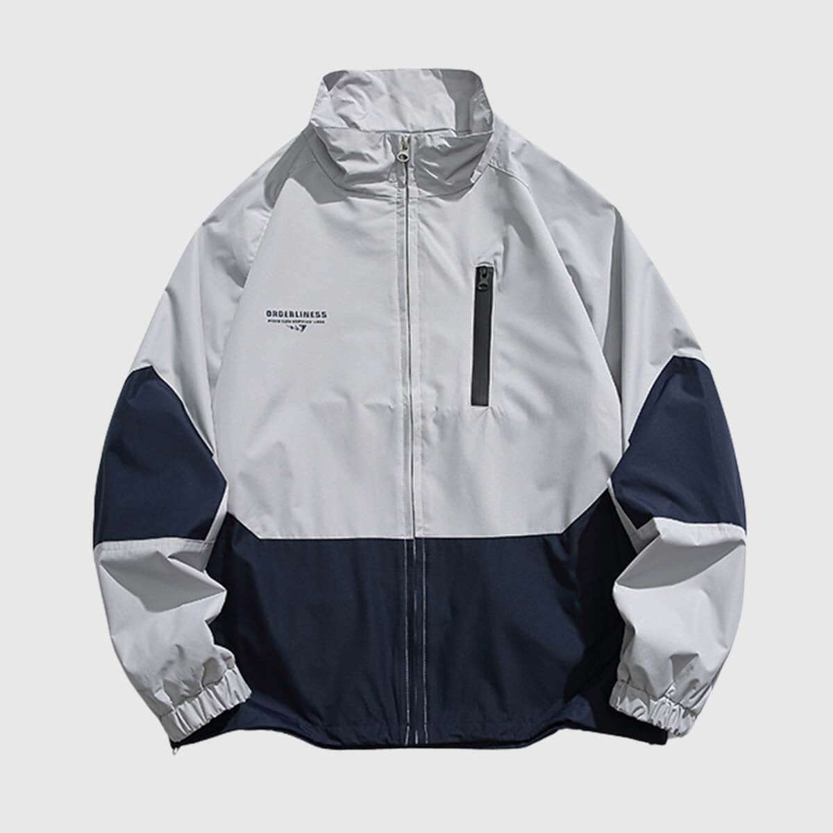 Style Core Aesthetics, New Style Trends Two-Tone Stand Collar Jacket Style Core Aesthetics, New Style Trends Two-Tone Stand Collar Jacket