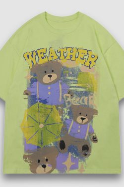 Style Core Aesthetics, New Style Trends Umbrella & Bear Printed Tee