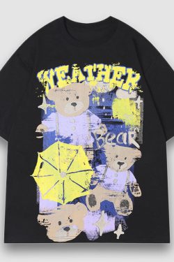 Style Core Aesthetics, New Style Trends Umbrella & Bear Printed Tee