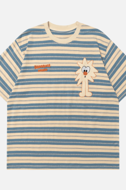 Style Core Aesthetics, New Style Trends Unique Striped Graphic Tee