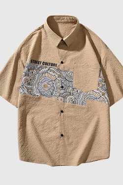 Style Core Aesthetics, New Style Trends Urban Paisley Print Shirt