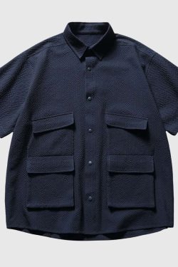 Style Core Aesthetics, New Style Trends Utility Texture Pocket Shirt