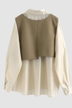 Style Core Aesthetics, New Style Trends Vest Two-Pieces Shirts