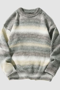 Style Core Aesthetics, New Style Trends Vibrant Transition Stripe Knit Pullover