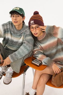 Style Core Aesthetics, New Style Trends Vibrant Transition Stripe Knit Pullover