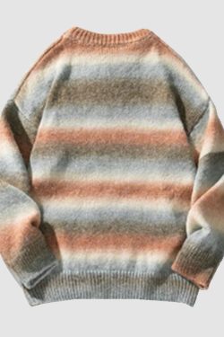 Style Core Aesthetics, New Style Trends Vibrant Transition Stripe Knit Pullover