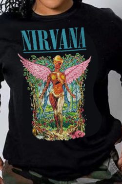 Style Core Aesthetics, New Style Trends Vintage Angel Printed Sweatshirt