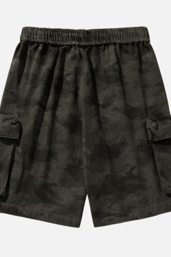 Style Core Aesthetics, New Style Trends Vintage Camo Cargo Shorts