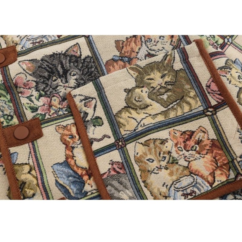 Style Core Aesthetics, New Style Trends Vintage Cat Embroidered Bomber Jackets Style Core Aesthetics, New Style Trends Vintage Cat Embroidered Bomber Jackets