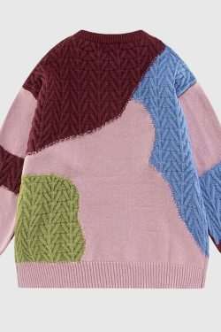 Style Core Aesthetics, New Style Trends Vintage Chic Color Clash Cozy Sweater