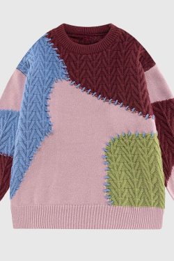 Style Core Aesthetics, New Style Trends Vintage Chic Color Clash Cozy Sweater