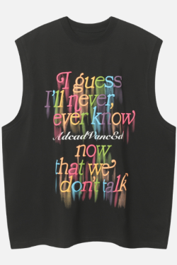 Style Core Aesthetics, New Style Trends Vintage Colorful Letter Tank