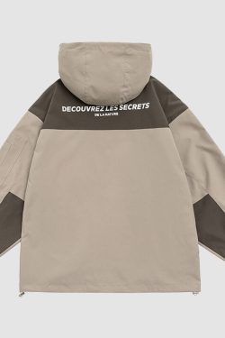 Style Core Aesthetics, New Style Trends Vintage Contrast Patchwork Jacket