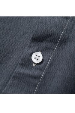 Style Core Aesthetics, New Style Trends Vintage Contrast Patchwork Shirts