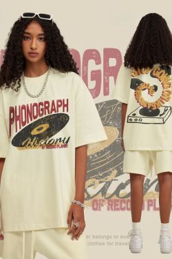 Style Core Aesthetics, New Style Trends Vintage Cotton Gramophone Tee