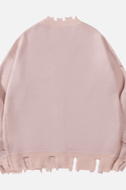 Style Core Aesthetics, New Style Trends Vintage Distressed Knit Cardigan