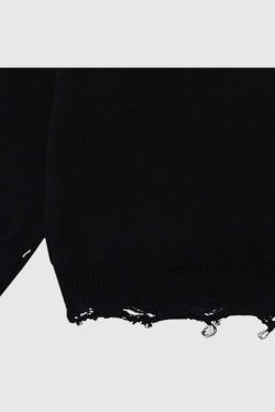 Style Core Aesthetics, New Style Trends Vintage Distressed Knit Sweater