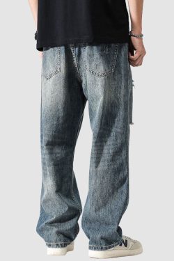Style Core Aesthetics, New Style Trends Vintage Distressed Washed Ripped Jeans