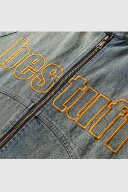 Style Core Aesthetics, New Style Trends Vintage Embroidered Denim Jacket