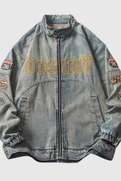 Style Core Aesthetics, New Style Trends Vintage Embroidered Denim Jacket