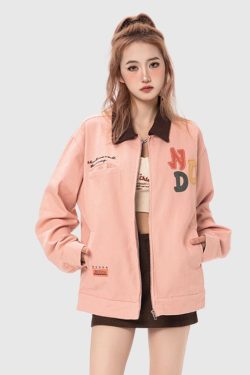 Style Core Aesthetics, New Style Trends Vintage Embroidered Dopamine Design Jacket