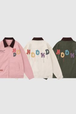 Style Core Aesthetics, New Style Trends Vintage Embroidered Dopamine Design Jacket