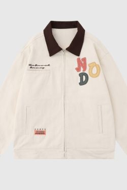 Style Core Aesthetics, New Style Trends Vintage Embroidered Dopamine Design Jacket