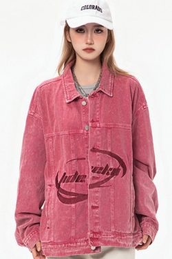 Style Core Aesthetics, New Style Trends Vintage Embroidered Washed Denim Jacket