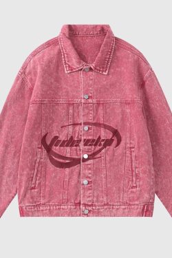 Style Core Aesthetics, New Style Trends Vintage Embroidered Washed Denim Jacket