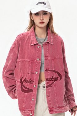 Style Core Aesthetics, New Style Trends Vintage Embroidered Washed Denim Jacket