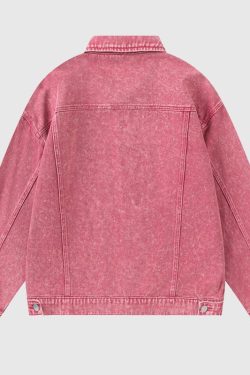 Style Core Aesthetics, New Style Trends Vintage Embroidered Washed Denim Jacket