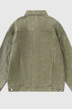 Style Core Aesthetics, New Style Trends Vintage Embroidered Washed Denim Jacket