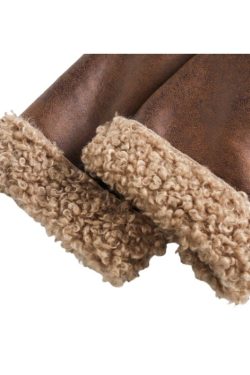 Style Core Aesthetics, New Style Trends Vintage Faux Shearling PU Leather Motorcycle Coat