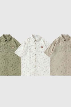 Style Core Aesthetics, New Style Trends Vintage Floral Full Print Shirts