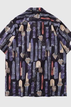 Style Core Aesthetics, New Style Trends Vintage Graffiti Printed Shirt