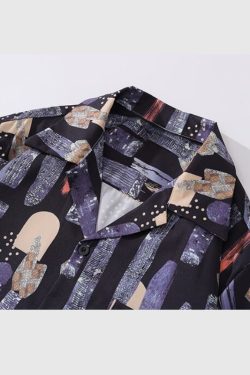 Style Core Aesthetics, New Style Trends Vintage Graffiti Printed Shirt