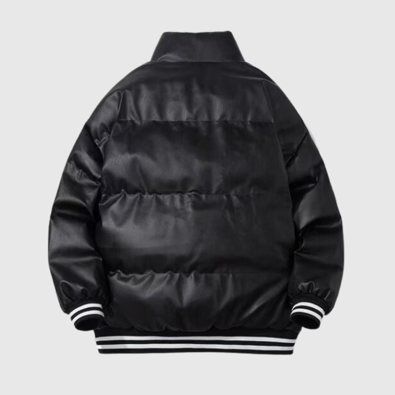 Style Core Aesthetics, New Style Trends Vintage Inspired PU Leather Padded Jacket Style Core Aesthetics, New Style Trends Vintage Inspired PU Leather Padded Jacket