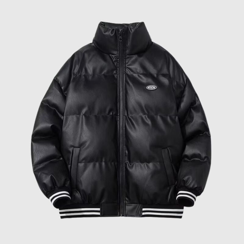 Style Core Aesthetics, New Style Trends Vintage Inspired PU Leather Padded Jacket Style Core Aesthetics, New Style Trends Vintage Inspired PU Leather Padded Jacket