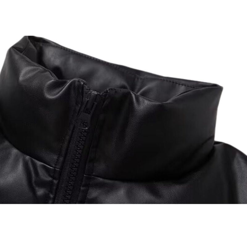 Style Core Aesthetics, New Style Trends Vintage Inspired PU Leather Padded Jacket Style Core Aesthetics, New Style Trends Vintage Inspired PU Leather Padded Jacket