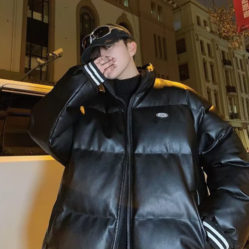 Style Core Aesthetics, New Style Trends Vintage Inspired PU Leather Padded Jacket Style Core Aesthetics, New Style Trends Vintage Inspired PU Leather Padded Jacket