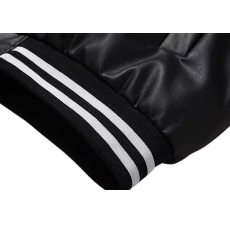 Style Core Aesthetics, New Style Trends Vintage Inspired PU Leather Padded Jacket Style Core Aesthetics, New Style Trends Vintage Inspired PU Leather Padded Jacket